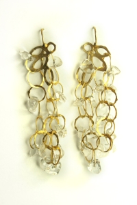 vered laor gold earrings, unique golden earrings, israeli jewelry, jewelry designer